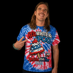 Red White & Poo Tie-Dye Tee 'Merica 250 Tour