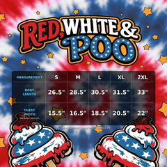 Red White & Poo Tie-Dye Tee 'Merica 250 Tour