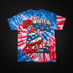 Red White & Poo Tie-Dye Tee 'Merica 250 Tour