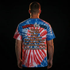 Red White & Poo Tie-Dye Tee 'Merica 250 Tour